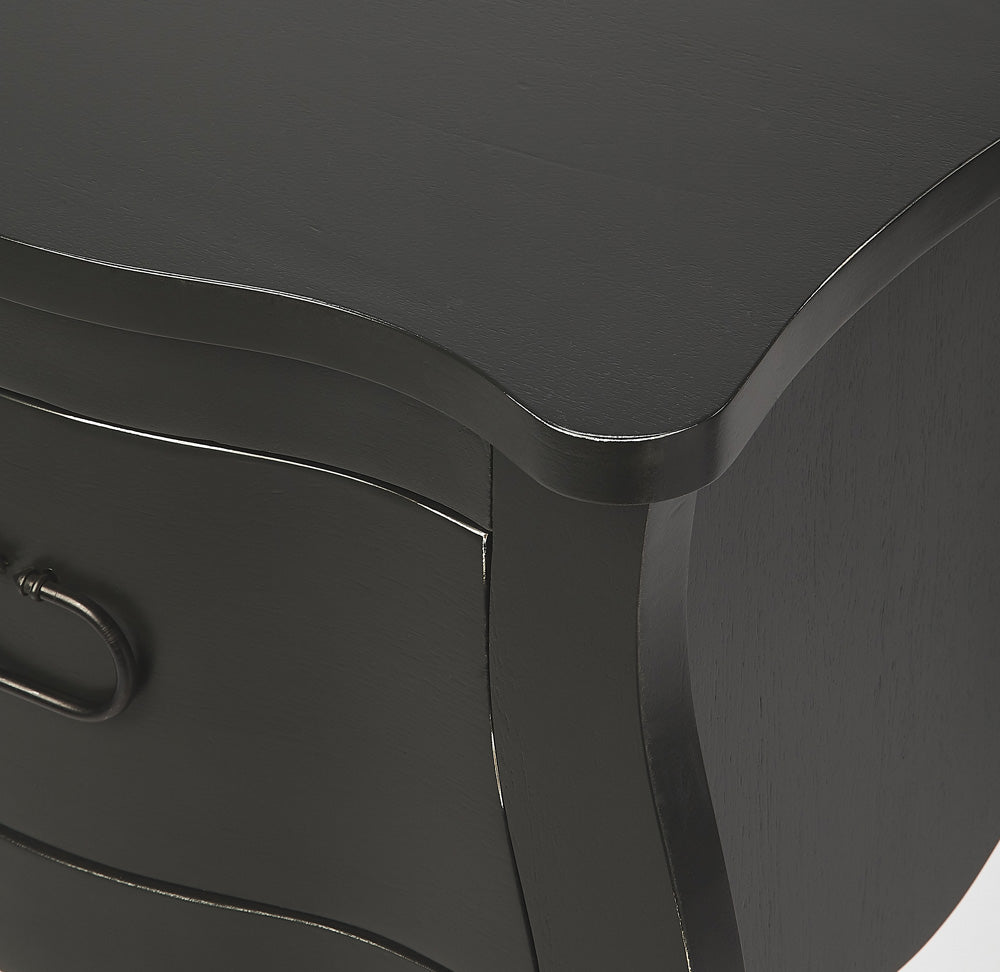 Butler Specialty Company - Rochelle 18 in. W Rectangular Wood 1 Drawer Nightstand, Black - 9308295