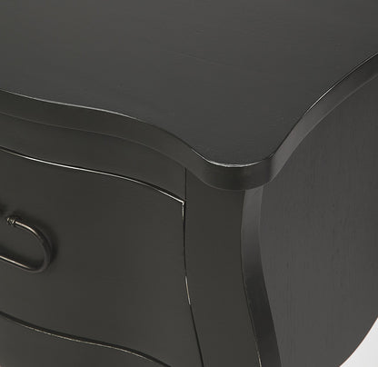 Butler Specialty Company - Rochelle 18 in. W Rectangular Wood 1 Drawer Nightstand, Black - 9308295