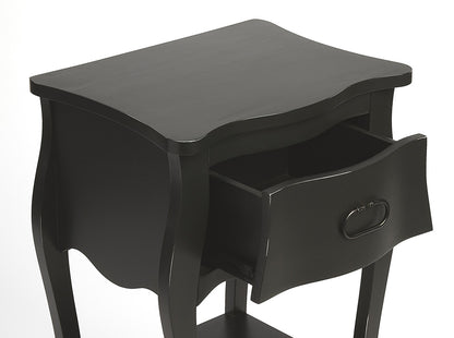 Butler Specialty Company - Rochelle 18 in. W Rectangular Wood 1 Drawer Nightstand, Black - 9308295