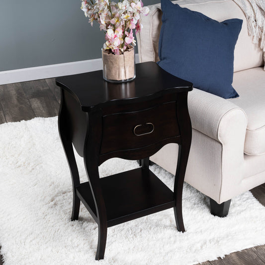 Butler Specialty Company - Rochelle 18 in. W Rectangular Wood 1 Drawer Nightstand, Dark Brown - 9308117