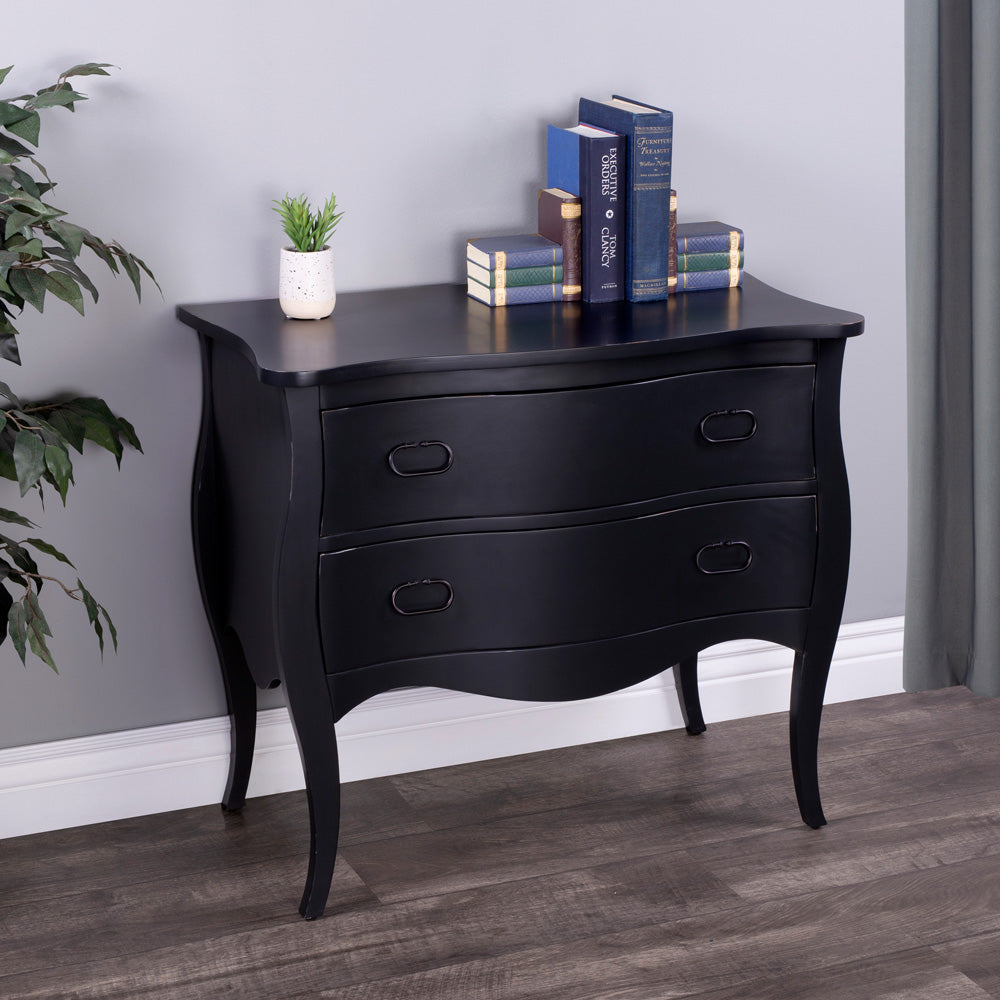 Butler Specialty Company - Rochelle 34 in. W Rectangular Wood 2 Drawer Accent Storage Chest, Black - 9307295