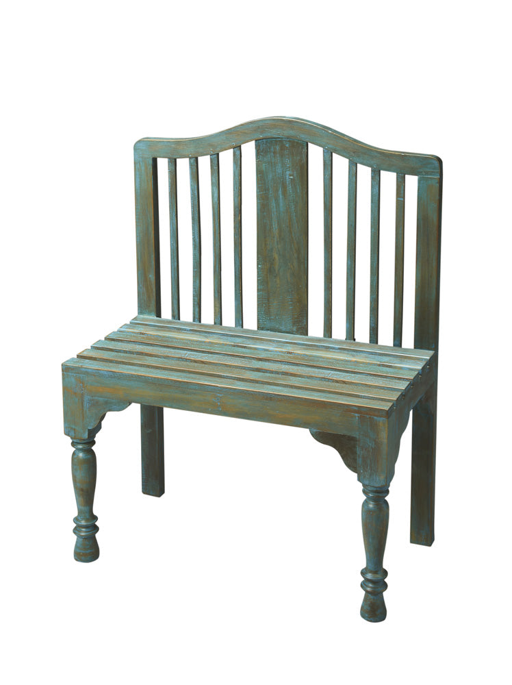 Butler Specialty Company - Artifacts - Roseland 30.25 W Rectangular Wood Bench with Back, Blue - 2853070