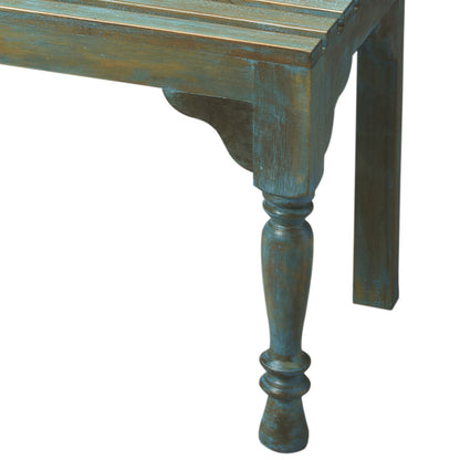 Butler Specialty Company - Artifacts - Roseland 30.25 W Rectangular Wood Bench with Back, Blue - 2853070