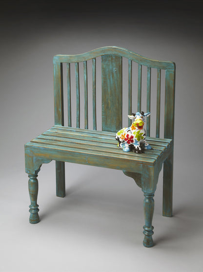 Butler Specialty Company - Artifacts - Roseland 30.25 W Rectangular Wood Bench with Back, Blue - 2853070