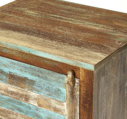 Butler Specialty Company - Artifacts - Rustic Shutter Painted Accent Cabinet, Multi-Color - 5317290