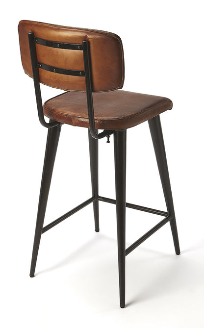 Butler Specialty Company - Saddle Leather 26" Counter Stool, Dark Brown - 5378344