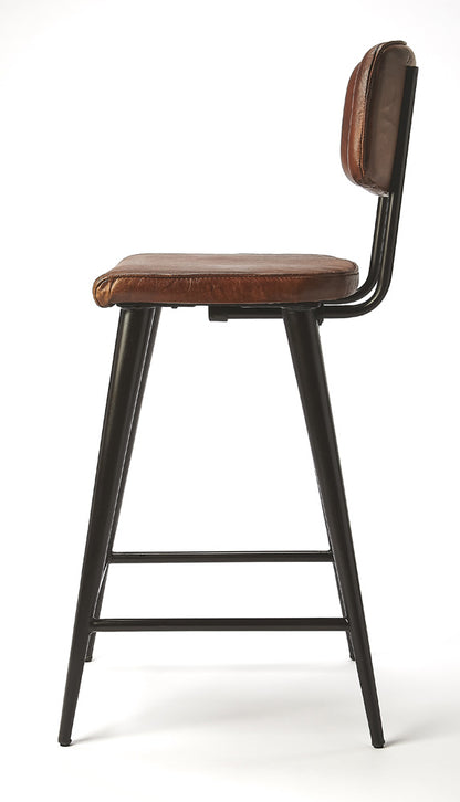Butler Specialty Company - Saddle Leather 26" Counter Stool, Dark Brown - 5378344