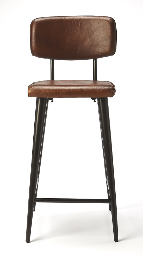 Butler Specialty Company - Saddle Leather 26" Counter Stool, Dark Brown - 5378344