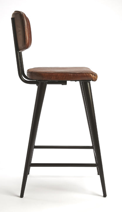 Butler Specialty Company - Saddle Leather 26" Counter Stool, Dark Brown - 5378344