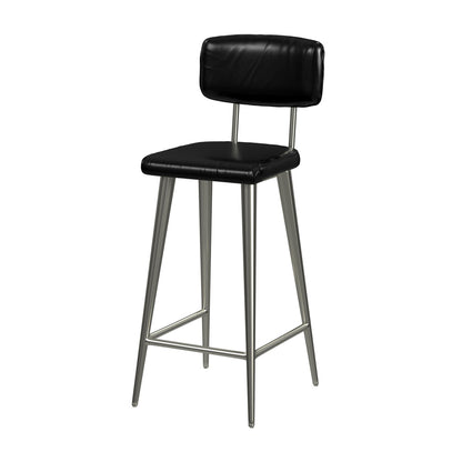Butler Specialty Company - Saddle Leather Rectangular 26" Counter Stool, Black - 5378034