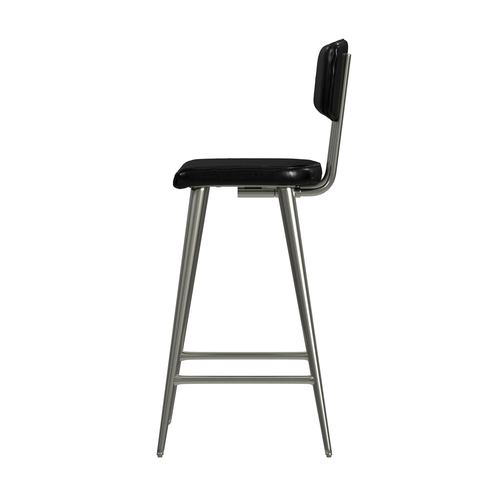 Butler Specialty Company - Saddle Leather Rectangular 26" Counter Stool, Black - 5378034