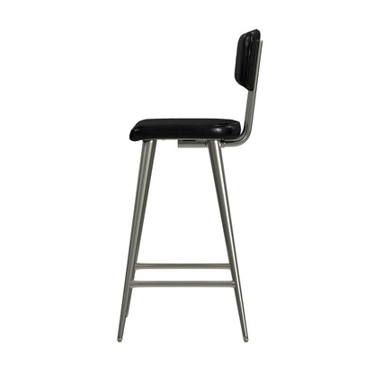 Butler Specialty Company - Saddle Leather Rectangular 26" Counter Stool, Black - 5378034