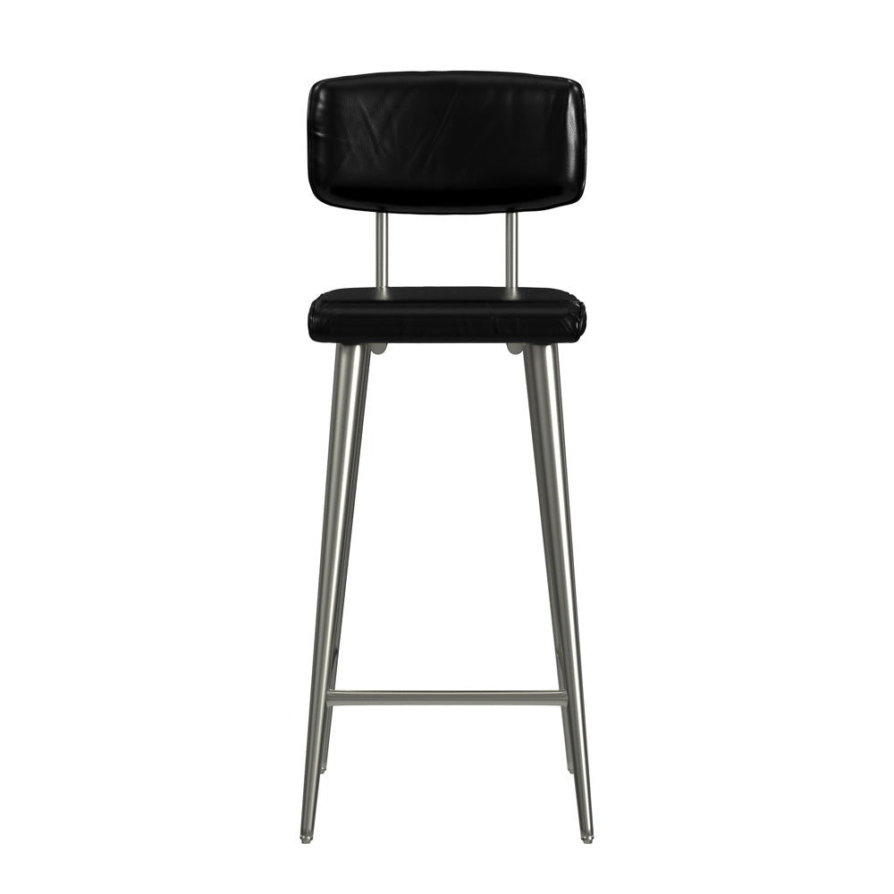 Butler Specialty Company - Saddle Leather Rectangular 26" Counter Stool, Black - 5378034
