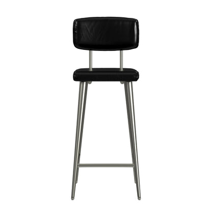 Butler Specialty Company - Saddle Leather Rectangular 26" Counter Stool, Black - 5378034