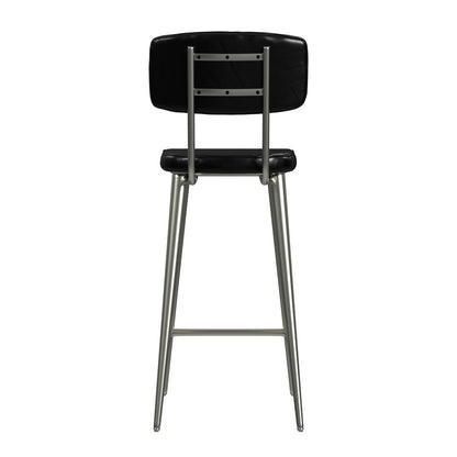 Butler Specialty Company - Saddle Leather Rectangular 26" Counter Stool, Black - 5378034