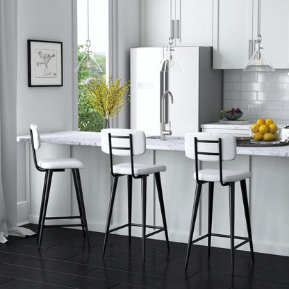 Butler Specialty Company - Saddle Leather Rectangular 26" Counter Stool, White - 5378411 view 6