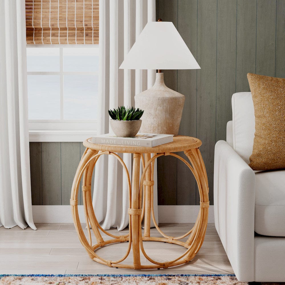 Butler Specialty Company - Savannah 28. in. W Round Woven Rattan End Table, Natural - 5777404_CLOSEOUT view 7
