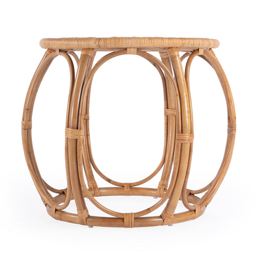 Butler Specialty Company - Savannah 28. in. W Round Woven Rattan End Table, Natural - 5777404_CLOSEOUT
