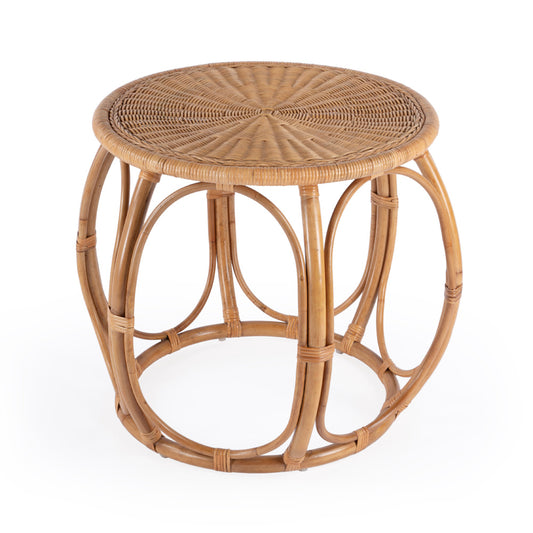 Butler Specialty Company - Savannah 28. in. W Round Woven Rattan End Table, Natural - 5777404_CLOSEOUT