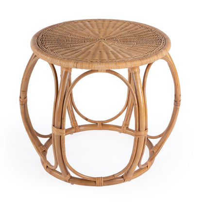 Butler Specialty Company - Savannah 28. in. W Round Woven Rattan End Table, Natural - 5777404