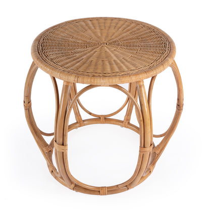 Butler Specialty Company - Savannah 28. in. W Round Woven Rattan End Table, Natural - 5777404