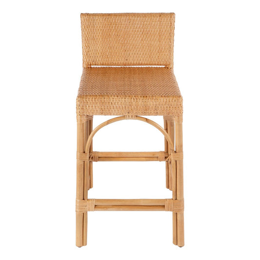 Butler Specialty Company - Serienna 24.5 in. Seat Height Rectangular  Rattan Low Back Counter Stool, Natural - 5585404 View 2
