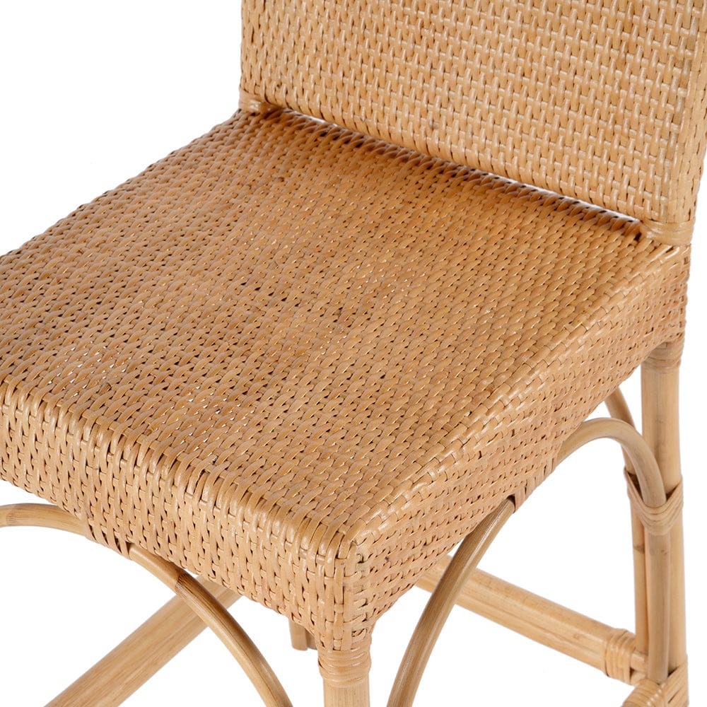 Butler Specialty Company - Serienna 24.5 in. Seat Height Rectangular  Rattan Low Back Counter Stool, Natural - 5585404 View 4