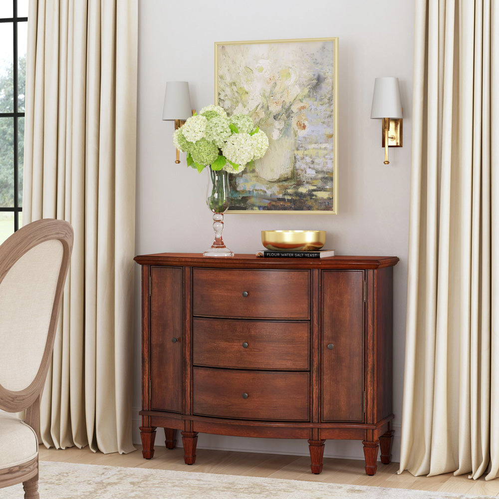 Butler Specialty Company - Sheffield 40 in. W Rectangular Wood 3 Drawer 2 Door Accent Cabinet, Medium Brown - 674011