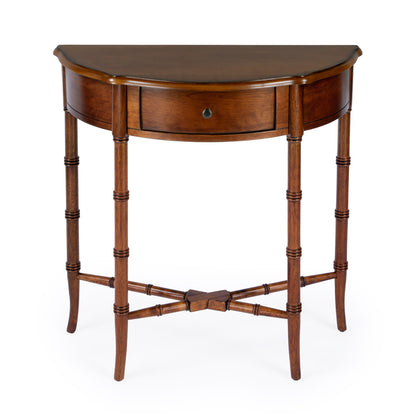 Butler Specialty Company - Skilling 31 in. W Demilune Wood 1 Drawer Console Table, Brown - 3623101