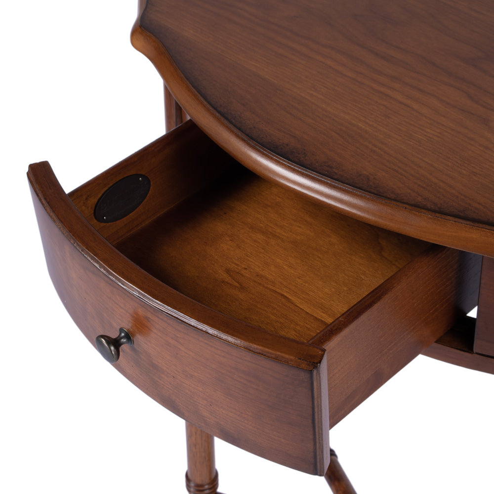 Butler Specialty Company - Skilling 31 in. W Demilune Wood 1 Drawer Console Table, Brown - 3623101