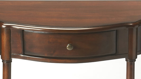 Butler Specialty Company - Skilling 31 in. W Demilune Wood 1 Drawer Console Table, Dark Brown - 3623024