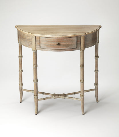 Butler Specialty Company - Skilling 31 in. W Demilune Wood 1 Drawer Console Table, Gray - 3623247