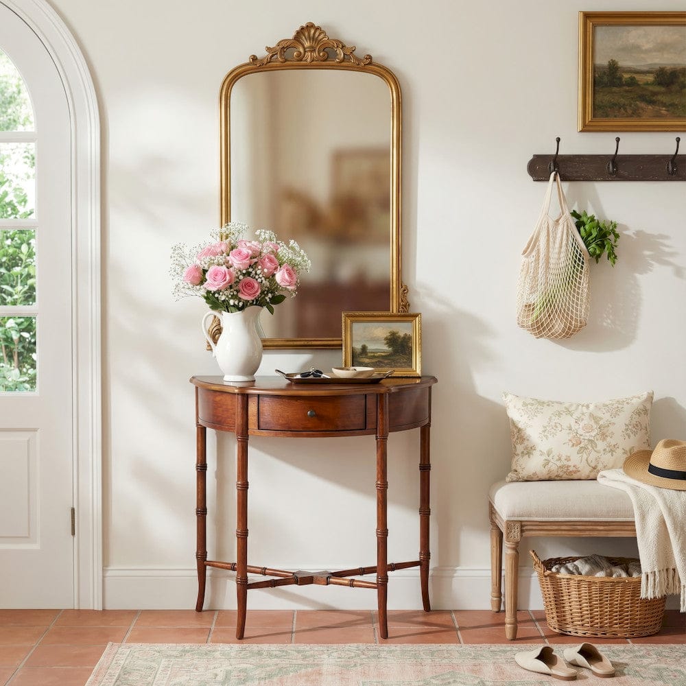 Butler Specialty Company - Skilling 31 in. W Demilune Wood 1 Drawer Console Table, Brown - 3623101 view 7