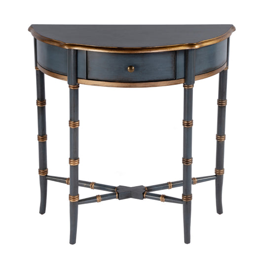 Butler Specialty Company - Skilling 31 in. W Specialty Demilune Shape Wood 1 Drawer Console Table, Pastel Blue - 3623483 view 1