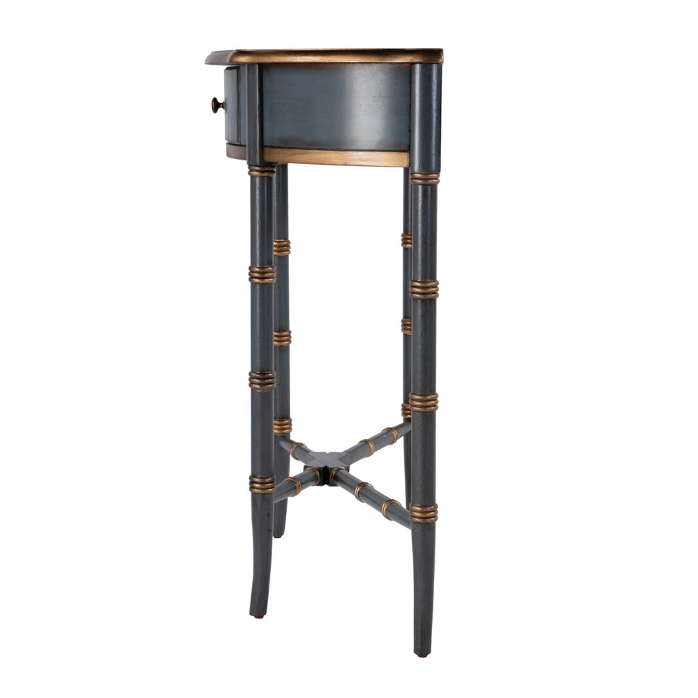 Butler Specialty Company - Skilling 31 in. W Specialty Demilune Shape Wood 1 Drawer Console Table, Pastel Blue - 3623483 view 4