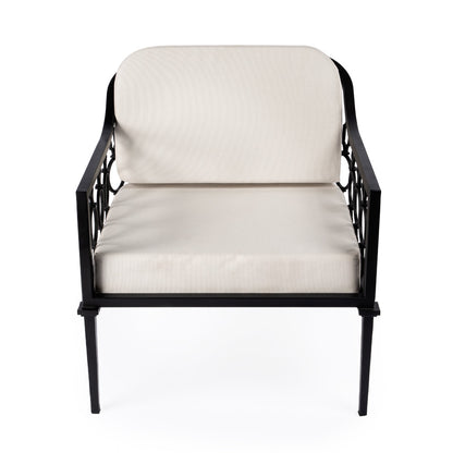 Butler Specialty Company - Southport Indoor/Outdoor 26 in. W Upholstered & Iron Lounge Chair, Black - 5659437
