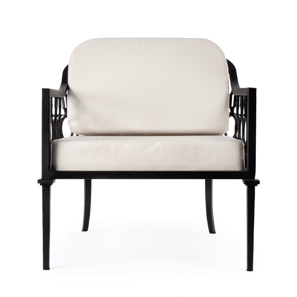 Butler Specialty Company - Southport Indoor/Outdoor 26 in. W Upholstered & Iron Lounge Chair, Black - 5659437