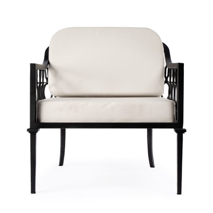 Butler Specialty Company - Southport Indoor/Outdoor 26 in. W Upholstered & Iron Lounge Chair, Black - 5659437