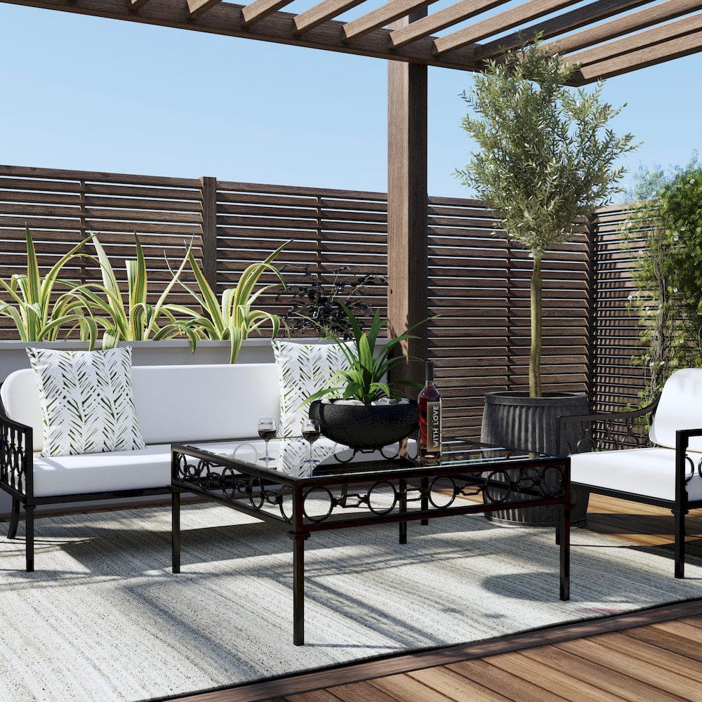 Butler Specialty Company - Southport Indoor/Outdoor 38.5 in. W Square Iron Coffee Table, Black - 5663437_CLOSEOUT view 6