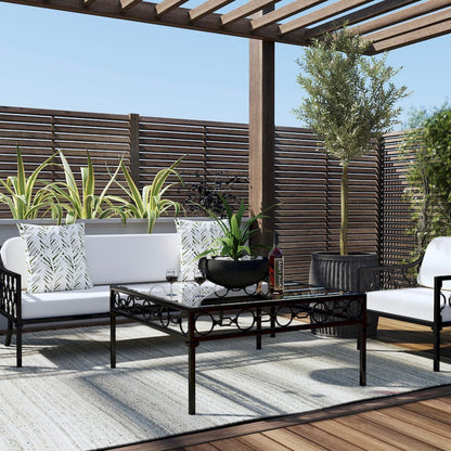 Butler Specialty Company - Southport Indoor/Outdoor 38.5 in. W Square Iron Coffee Table, Black - 5663437_CLOSEOUT view 6