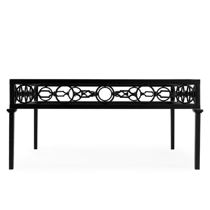 Butler Specialty Company - Southport Indoor/Outdoor 38.5 in. W Square Iron Coffee Table, Black - 5663437_CLOSEOUT