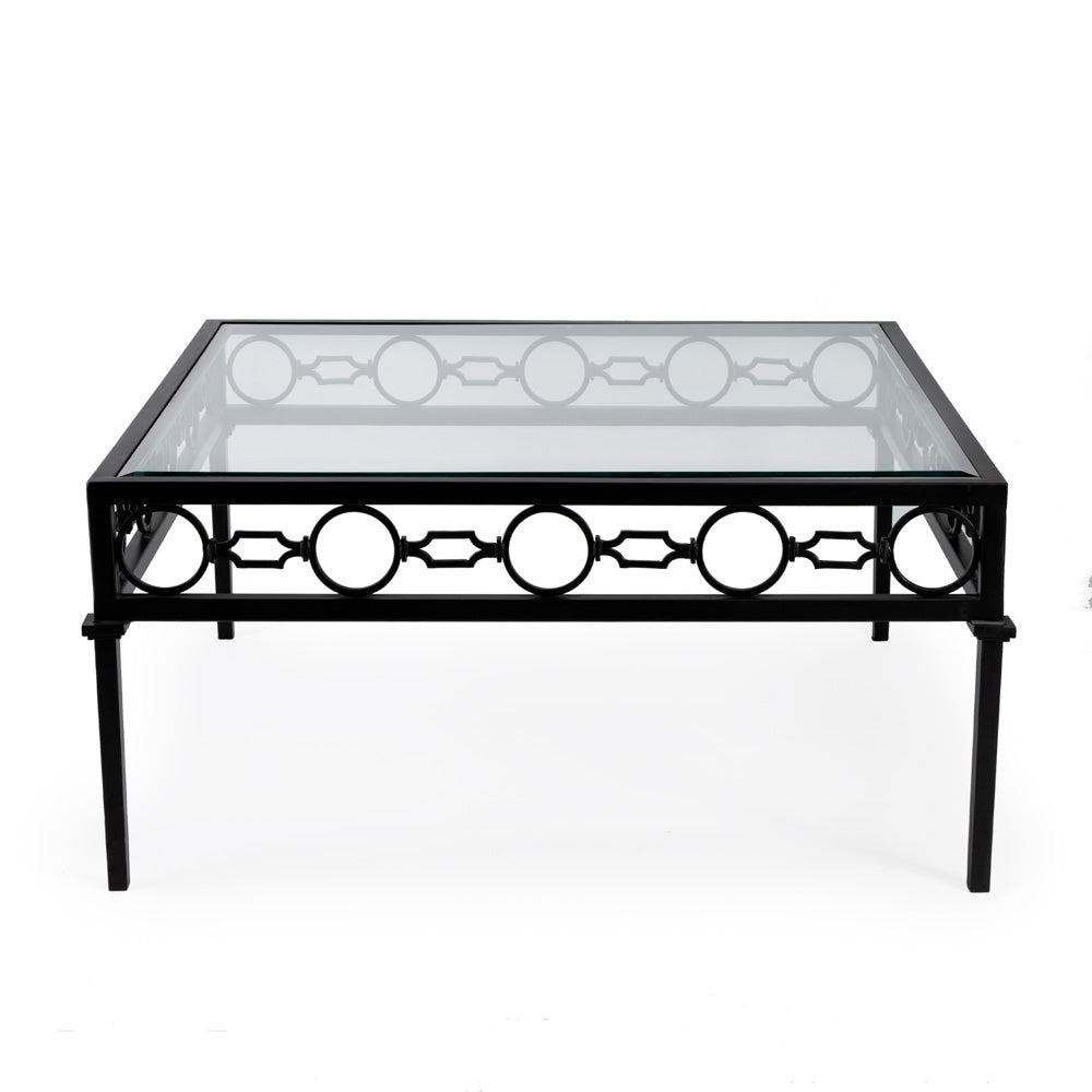 Butler Specialty Company - Southport Indoor/Outdoor 38.5 in. W Square Iron Coffee Table, Black - 5663437_CLOSEOUT