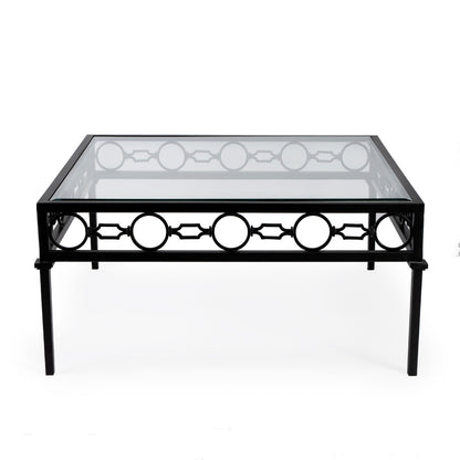 Butler Specialty Company - Southport Indoor/Outdoor 38.5 in. W Square Iron Coffee Table, Black - 5663437_CLOSEOUT
