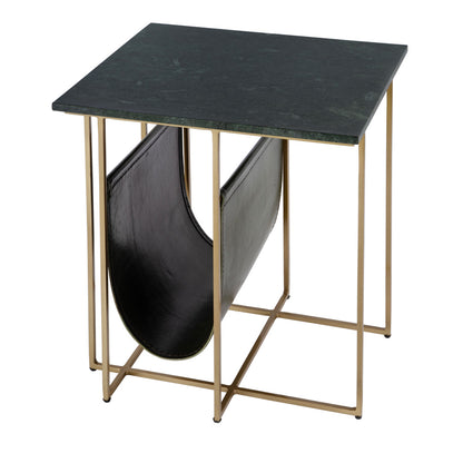 Butler Specialty Company - Stephanik 20.25 in. W Rectangular Marble & Leather Magazine Side Table, Green - 5451475 view 1