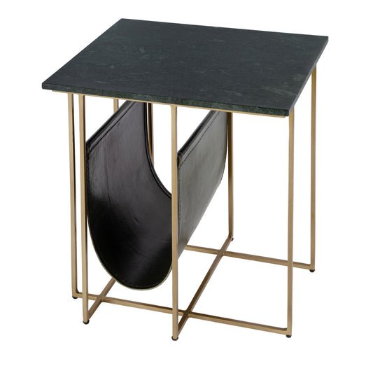 Butler Specialty Company - Stephanik 20.25 in. W Rectangular Marble & Leather Magazine Side Table, Green - 5451475 view 1