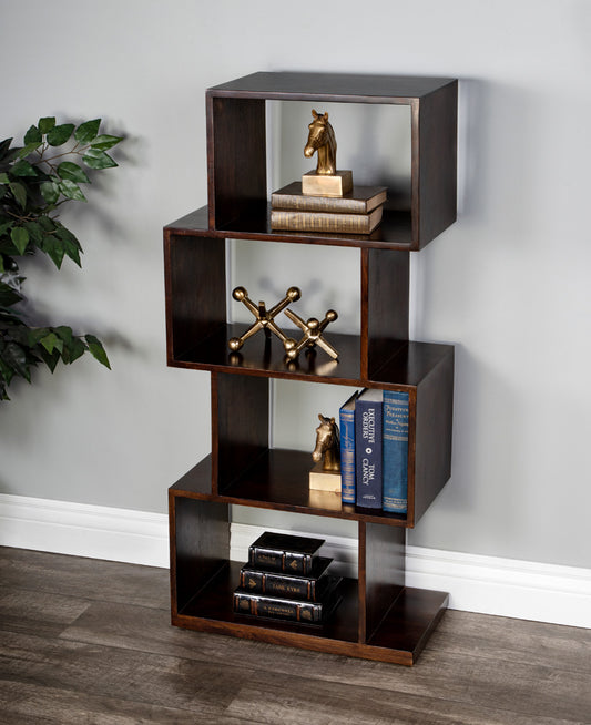 Butler Specialty Company - Stockholm 47.5 in. H x 21.5 in. W Wood 4 Shelf Etagere Bookshelf, Dark Brown - 3382403