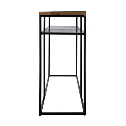 Butler Specialty Company - Sutton 63 in. W Rectangular Wood & Iron Console Table with Open Shelving, Light Brown - 5683330