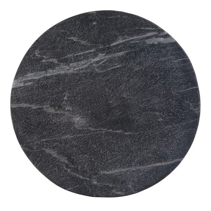 Butler Specialty Company - Sylvester 15 in. W Round Marble and Wood Side Table, Gray and White - 5817414 View 3
