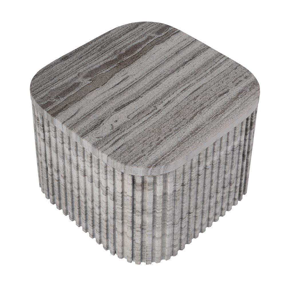 Butler Specialty Company - Sylvester 16 in. W Square Marble Low Bunching Table, Gray and White - 5873455 View 4