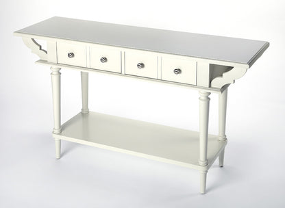 Butler Specialty Company - Talia 54 in. W Rectangular Wood 2 Drawer & Lower Shelf Console Table, White - 4375288_CLOSEOUT